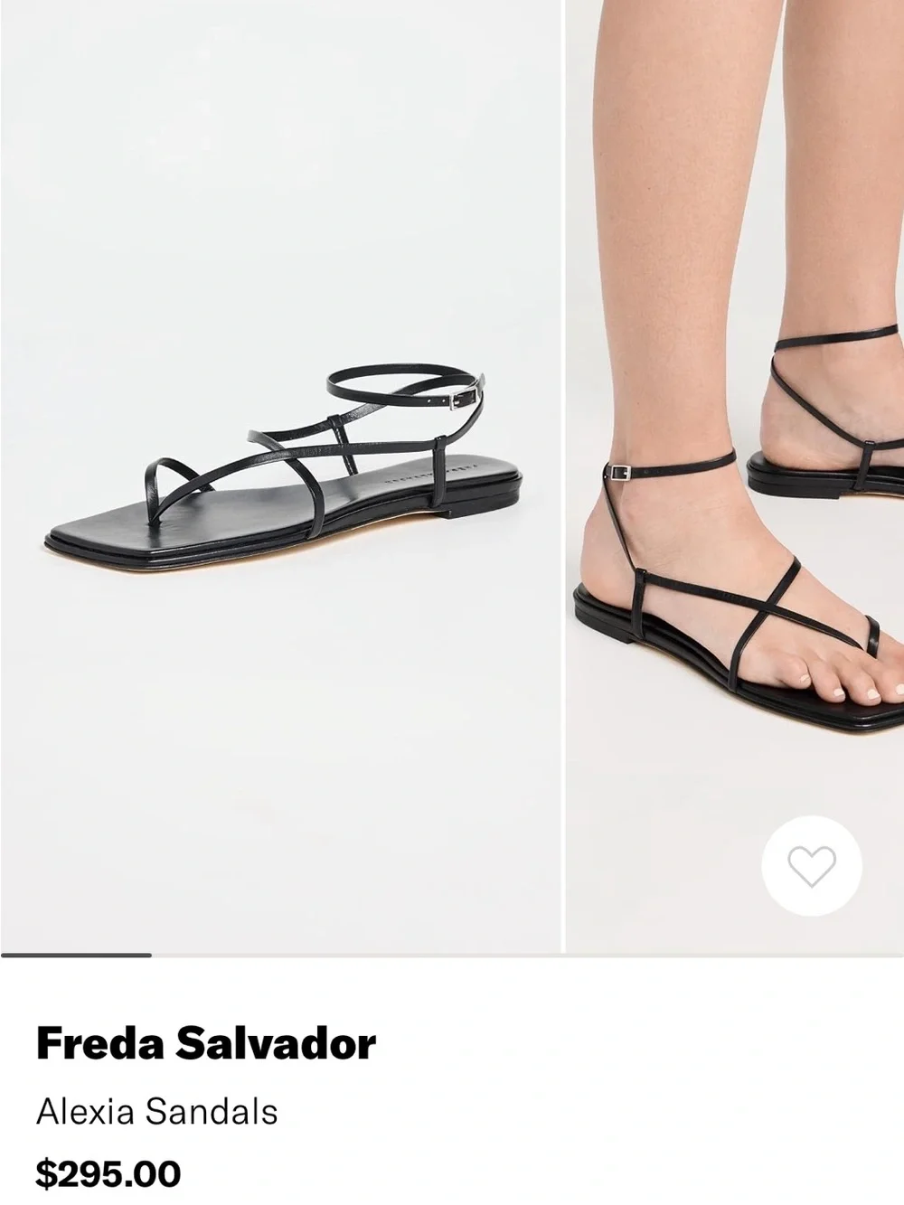 Freda Salvador Alexia Sandals in Black Calf NWT
